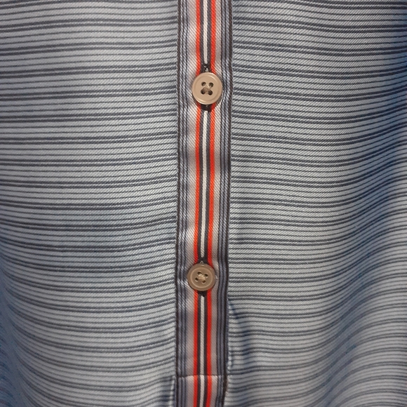 Loft (Ann Taylor) Women's Size XS Satin Shift Dress Blue Stripe - Picture 4 of 7